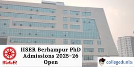 IISER Berhampur PhD Admissions Open